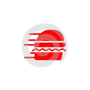 Burger restaurant logo design vector template