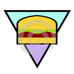 Burger Restaurant Mark Symbol, Isolated