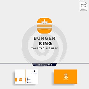 burger spoon fork simple flat logo design vector illustration