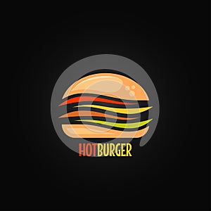 Burger symbol hamburger icon design background