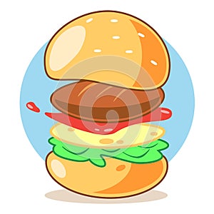 a cute burger stacks