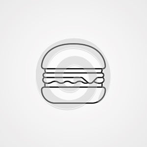 Burger vector icon sign symbol