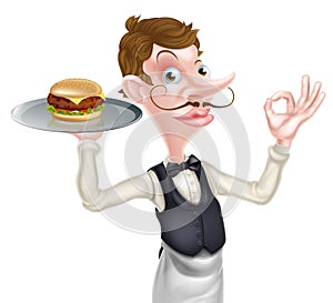 Burger Waiter Perfect Sign