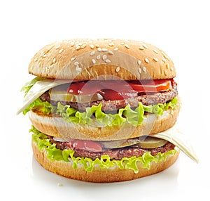 Burger on a white background