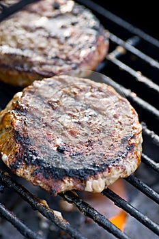 Burgers on the barbeque