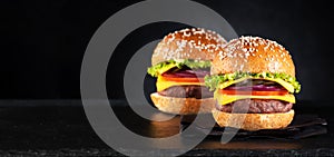 Burgers hamburgers cheeseburgers photo