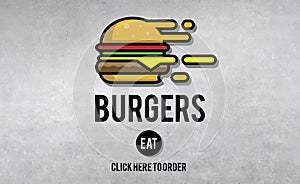 Burgers Junk Food Fatness Delicious Concept photo