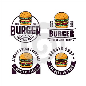 Burgers vector design logo collection