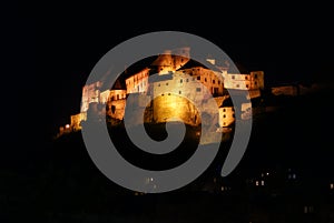 Burghausen castle - night landscape