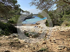 Burgit beach in Mondrago Nature Park, Mallorca, Santanyi, Spain