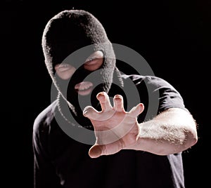 Burglar in mask