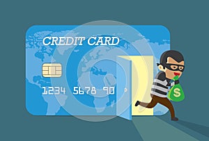 Burglar money from credit card