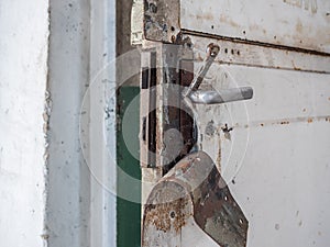 Burglary vandalism on a garden door