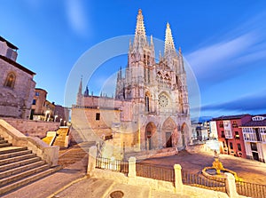 Burgos Cathedral in the evening light photo