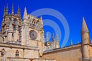 Burgos Cathedral facade in Saint James Way