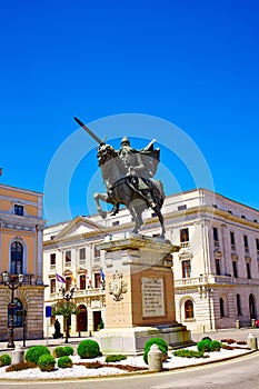 Burgos Cid Campeador statue in Castilla Spain