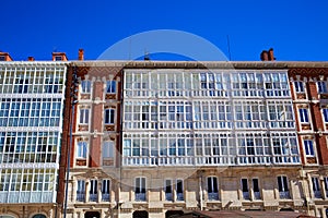 Burgos facades in Rey San Fernando square