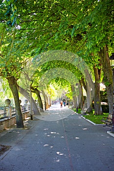 Burgos paseo espolon park in Castilla Spain