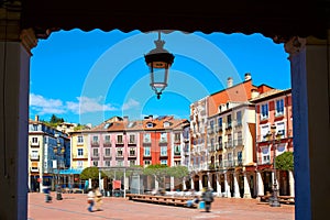 Burgos Plaza Mayor square in Castilla Leon Spain