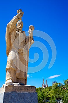 Burgos San Pablo bridge Statues on Arlanzon river