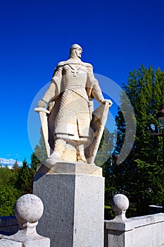 Burgos San Pablo bridge Statues on Arlanzon river