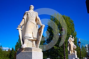 Burgos San Pablo bridge Statues on Arlanzon river photo