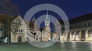 Burgplatz in Braunschweig at evening