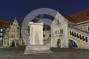 Burgplatz in Braunschweig at evening