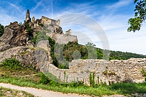 Burgruine Durnstein is a ruined medieval castle in Austria. Wachau valley