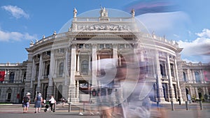 Burgtheater building facade, the national theater of Austria in Vienna, a German-language theater