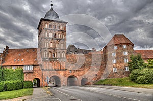 The Burgtor gate in Lubeck, Germany