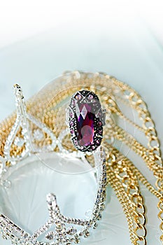 Burgundy ring