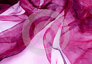 Burgundy Sheer Fabric