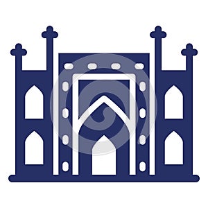 Burial chamber jahangir, lahore landmark Isolated Vector Icon which can be easily modified or edit