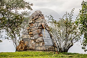 The burial mound Mohyla at White Mountain in Prague, Czech Republic