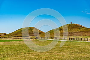 Burial mounds at Gamla Uppsala in Sweden