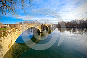 Buriano Bridge, Tuscany, famous background of photo