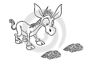 Buridanov donkey psychology term doubt cartoon