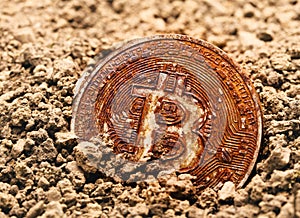 Buried rusty bitcoin