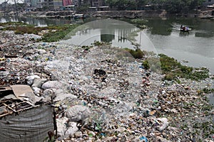 Buriganga river pollution at Dhaka