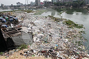 Buriganga river pollution at Dhaka