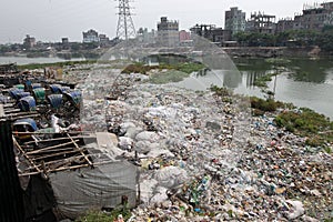 Buriganga river pollution at Dhaka