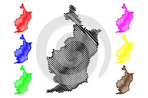 Buriram Province map vector