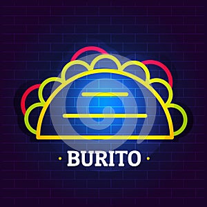 Burito logo, flat style photo