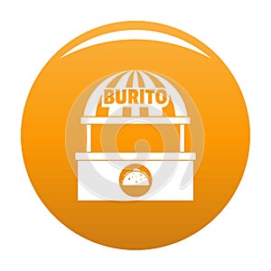Burito selling icon orange photo