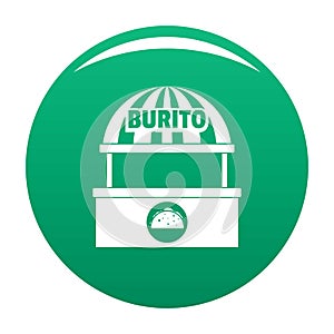 Burito selling icon vector green photo