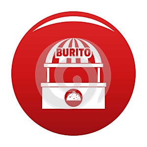 Burito selling icon vector red photo