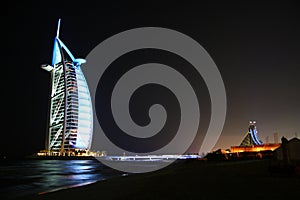 Burj Al Arab, Dubai, by night