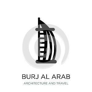 burj al arab icon in trendy design style. burj al arab icon isolated on white background. burj al arab vector icon simple and