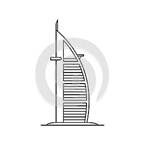 Burj-al-arab icon. vector illustration